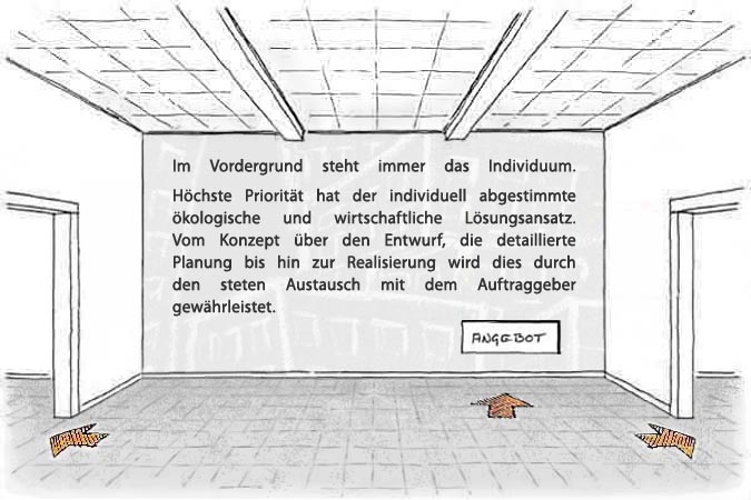 ... Sie befinden sich im Eingangsbereich des Bros ...